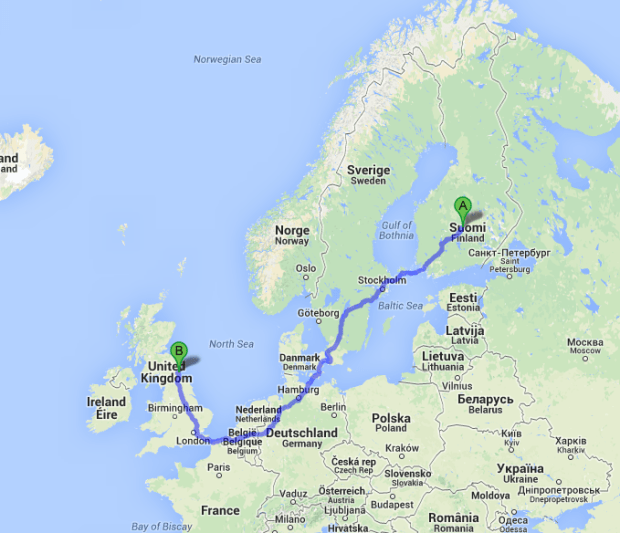 Finland to UK